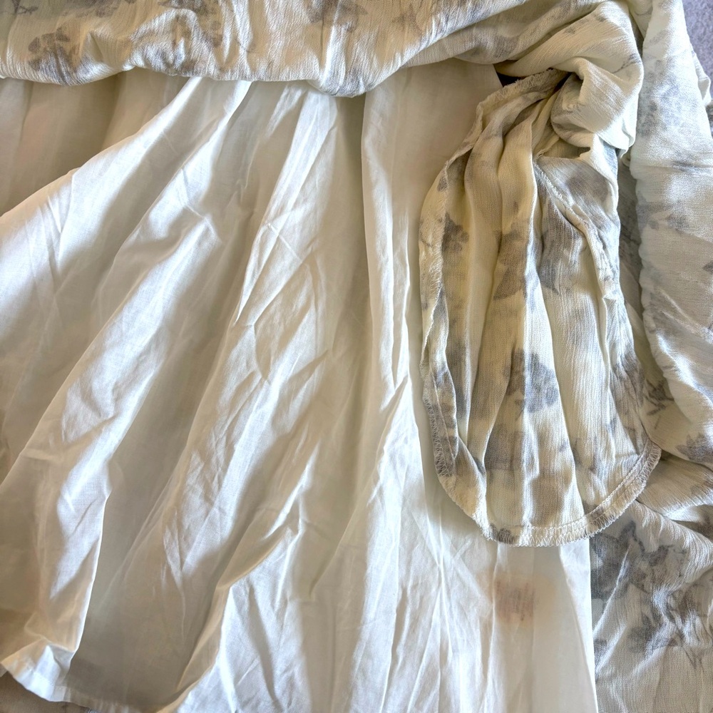 Hem & Thread Cream sleeveless dress NWT 1 large two pockets - Picture 6 of 7